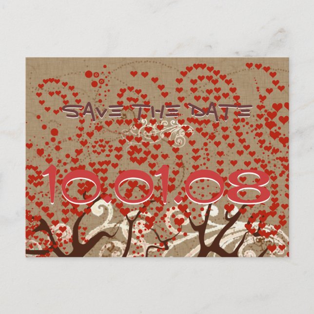 Save The Date Ankündigungspostkarte (Vorderseite)