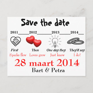 Save the date ankündigungspostkarte
