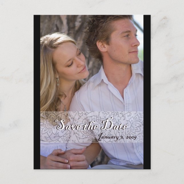 Save The Date Ankündigungspostkarte (Vorderseite)