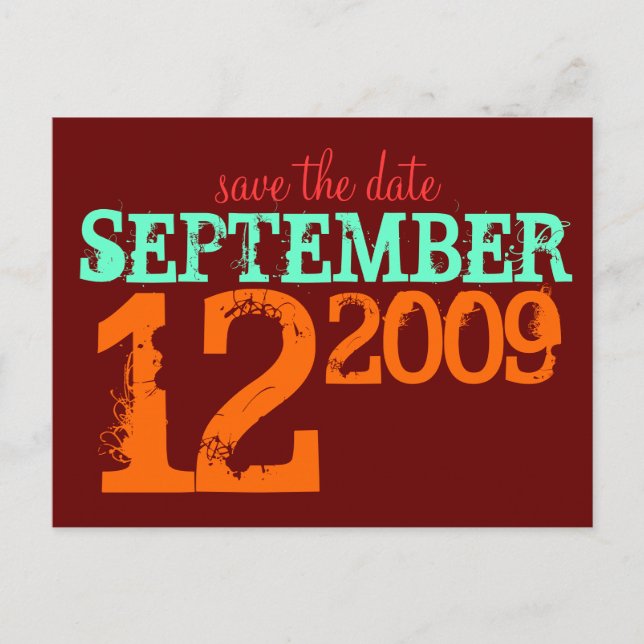 Save the Date Ankündigungspostkarte (Vorderseite)