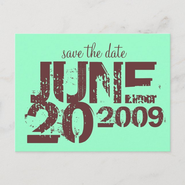 Save the Date Ankündigungspostkarte (Vorderseite)