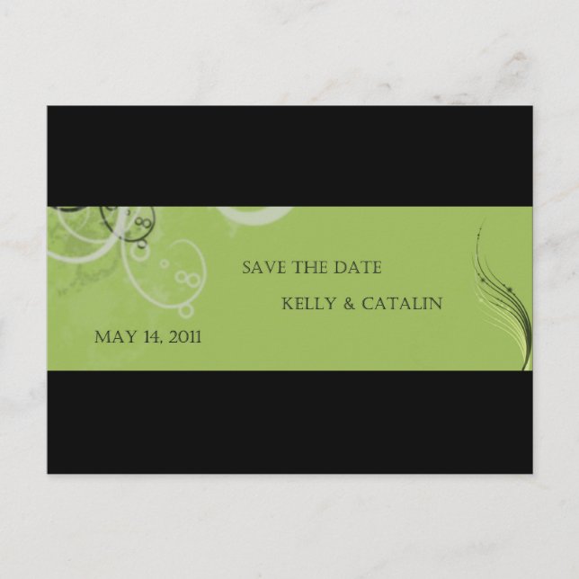 Save the Date Ankündigungspostkarte (Vorderseite)