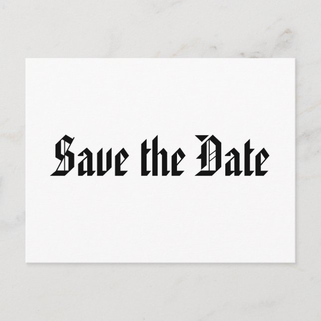 Save the Date Ankündigungspostkarte (Vorderseite)