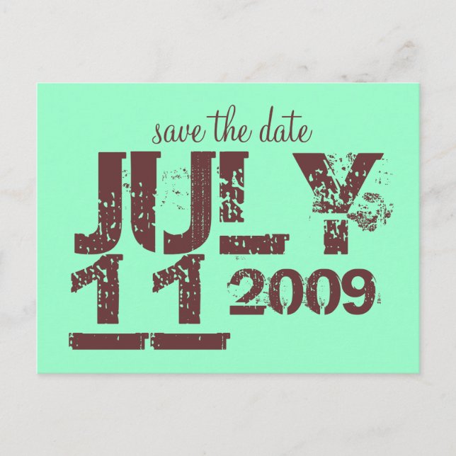 Save the Date Ankündigungspostkarte (Vorderseite)