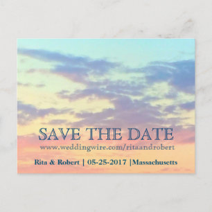 Save The Date Announccard Sunset Postcard Ankündigungspostkarte