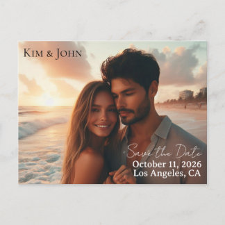 Save the Date Announcement Postcard Ankündigungspostkarte