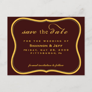 Save the Date, anpassbar Ankündigungspostkarte