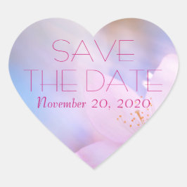 Save the Date anpassbar Herz-Aufkleber