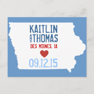 Save the Date - Anpassbar - Iowa Ankündigungspostkarte