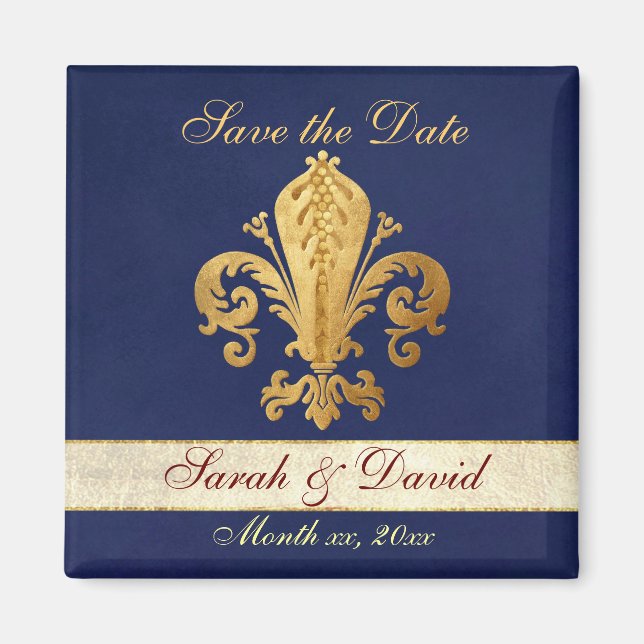 Save the Date anpassbar Magnet (Vorne)