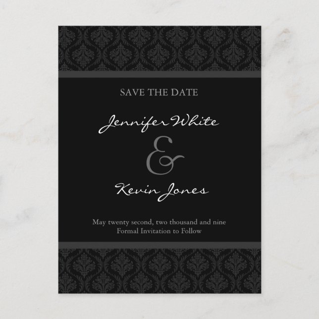 Save the Date anpassbare Einladung zur Hochzeit (Vorderseite)