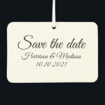 Save the Date, Anpassung der Ankündigung von Hochz Autolufterfrischer<br><div class="desc">Save the Date,  passen Sie den Text Wedding Announcement Auto Airfresh ein.</div>