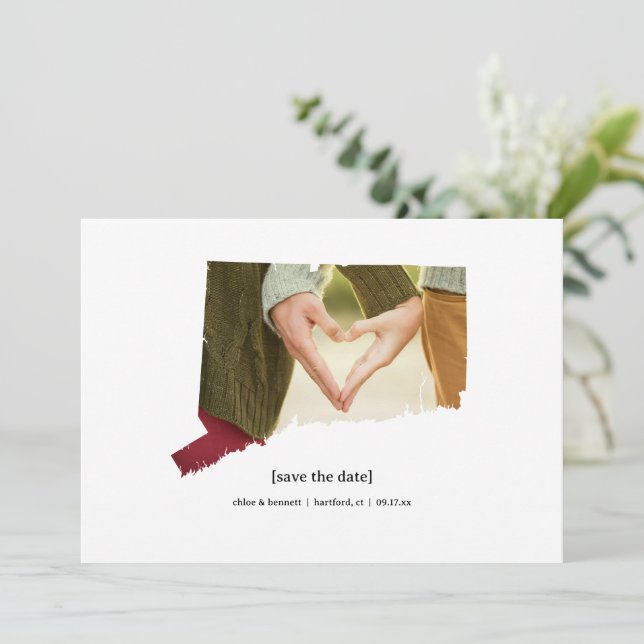 Save the Date anschließen Fotokarte (Stehend Vorderseite)
