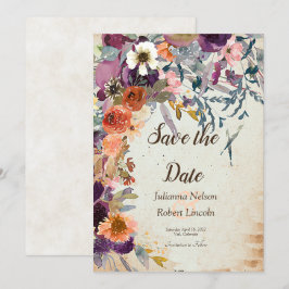 Save the Date Aquarellblumen Einladung