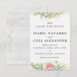 Save the Date Aquarellkaktur-Karte Einladung