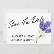Save the Date Aquarelllavender-Blume