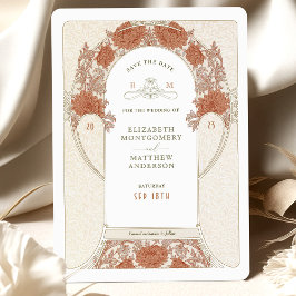 Save the Date Art Nouveau William Morris Einladung