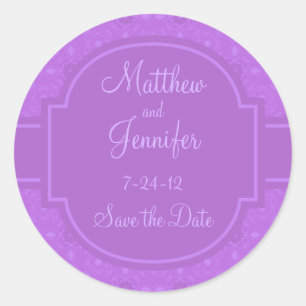 Save the Date Aufkleber-Hochzeitserklärung Runder Aufkleber