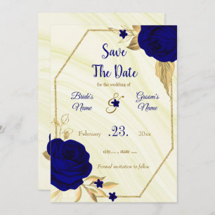 Save the Date aus römisch-blauem Gold