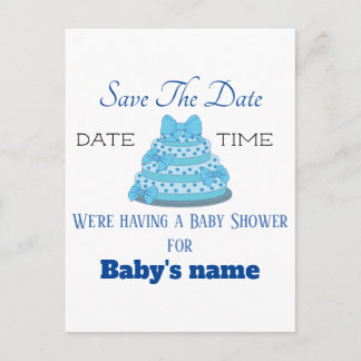 Save the Date Babydusche Postkarte