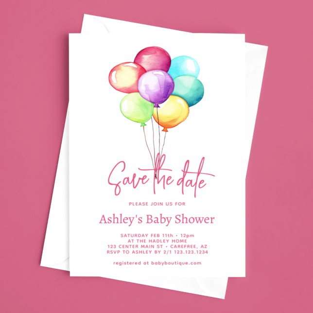 Save the Date Balloons Babydusche (Von Creator hochgeladen)