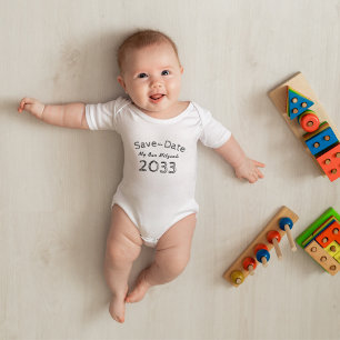 Save the Date Bar Mitzvah 2036 UND JEDES JAHR Baby Strampler