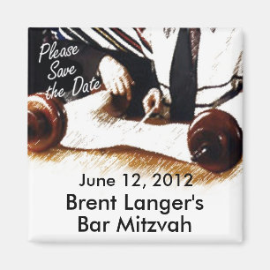Save the Date Bar Mitzvah Magnet