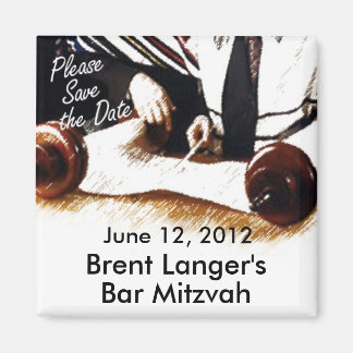 Save the Date Bar Mitzvah Magnet