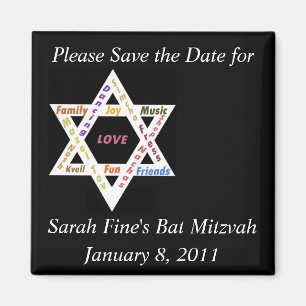 Save the Date Bar oder Bat Mitzvah Magnet