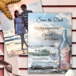 Save the Date Beach Custom Photo Wedding Invite