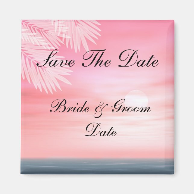Save the Date Beach Hochzeitsmagnete Magnet (Vorne)
