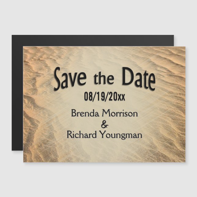 Save the Date Beach Magneteinladung (Vorne/Hinten)