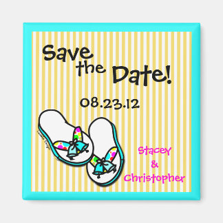 Save the Date Beach Wedding Magnet