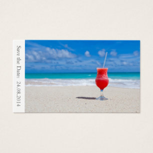 Save the Date Beach Wedding - Visitenkarte