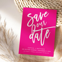 SAVE THE DATE bearbeitetes Drehbuch Fuschia white