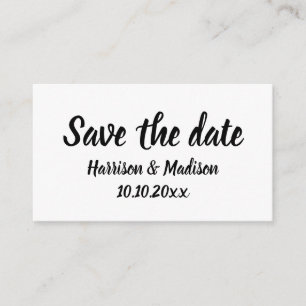 Save the Date, benutzerdefinierte Skriptverkündung Begleitkarte