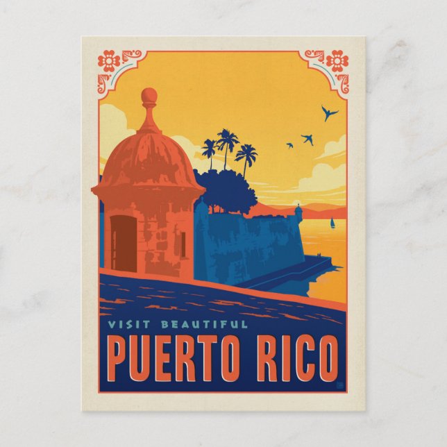 Save The Date | Besuch Beautiful Puerto Rico Ankündigungspostkarte (Vorderseite)