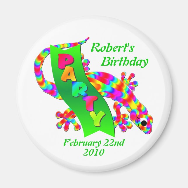 Save the Date Birthday Party Magnet (Vorne)