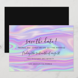Save the Date Black Holograph