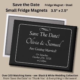 Save The Date - Black & White with Infinity Scroll Magnet