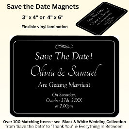 Save The Date - Black & White with Infinity Scroll Magnet