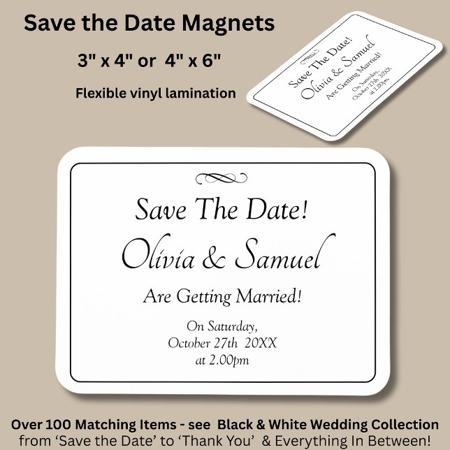 Save The Date - Black & White with Infinity Scroll Magnet (Von Creator hochgeladen)
