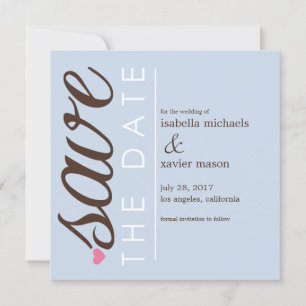 Save the Date   Blau-Save the Date Mitteilung