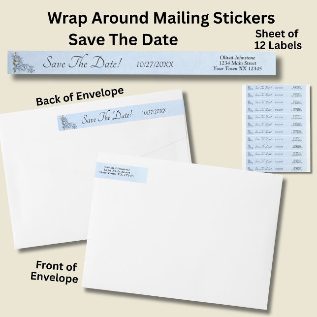 Save the Date, Blue Peony Set (Von Creator hochgeladen)