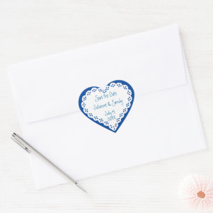 Save the Date Blume Heart Sticker anpassen