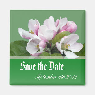 Save the Date, Blume von Apfel Magnet