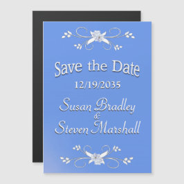 Save the Date Blumenakzente Magneteinladung