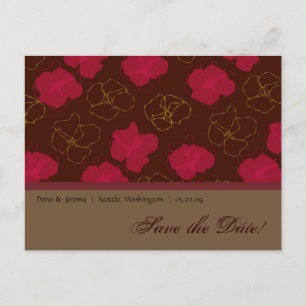 Save the Date Blumendesign Ankündigungspostkarte