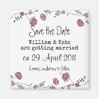 Save the Date Blumenmagnet