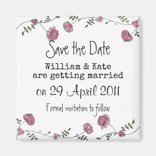Save the Date Blumenmagnet Magnet